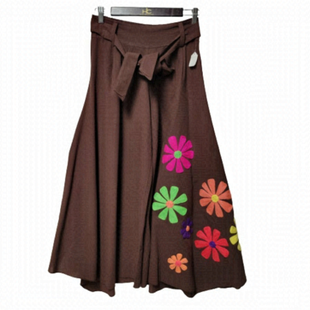 Cotton Capri Pants Wide Leg Culottes - NEW!- One of A Kind